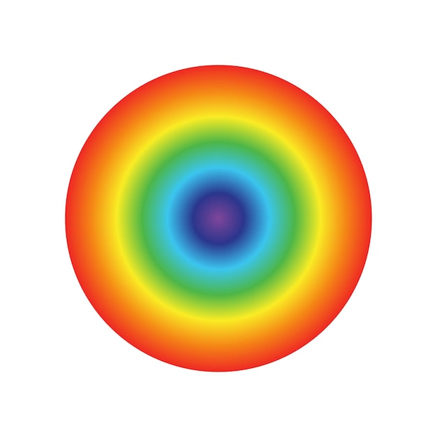 Round color spectrum bar Circle gradients in different saturation Infographic Vector illustration