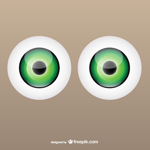 Vector round eyeballs