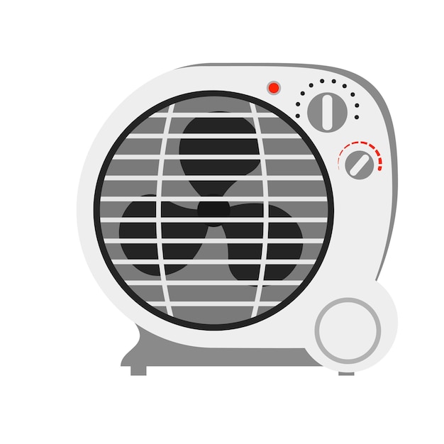 Round fan heater icon Flat illustration of round fan heater vector icon for web design