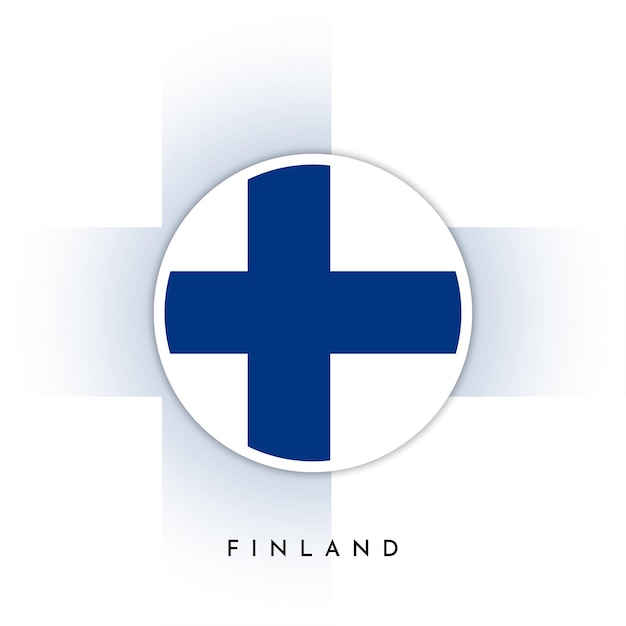 Round flag of finland design