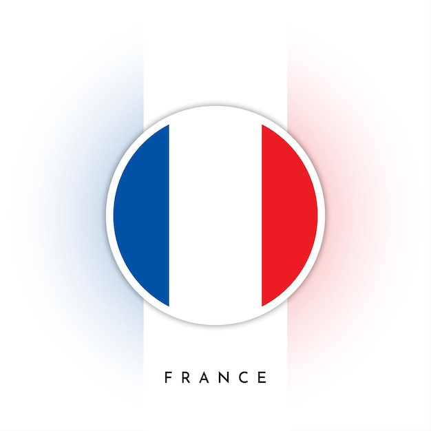 Round flag of France design