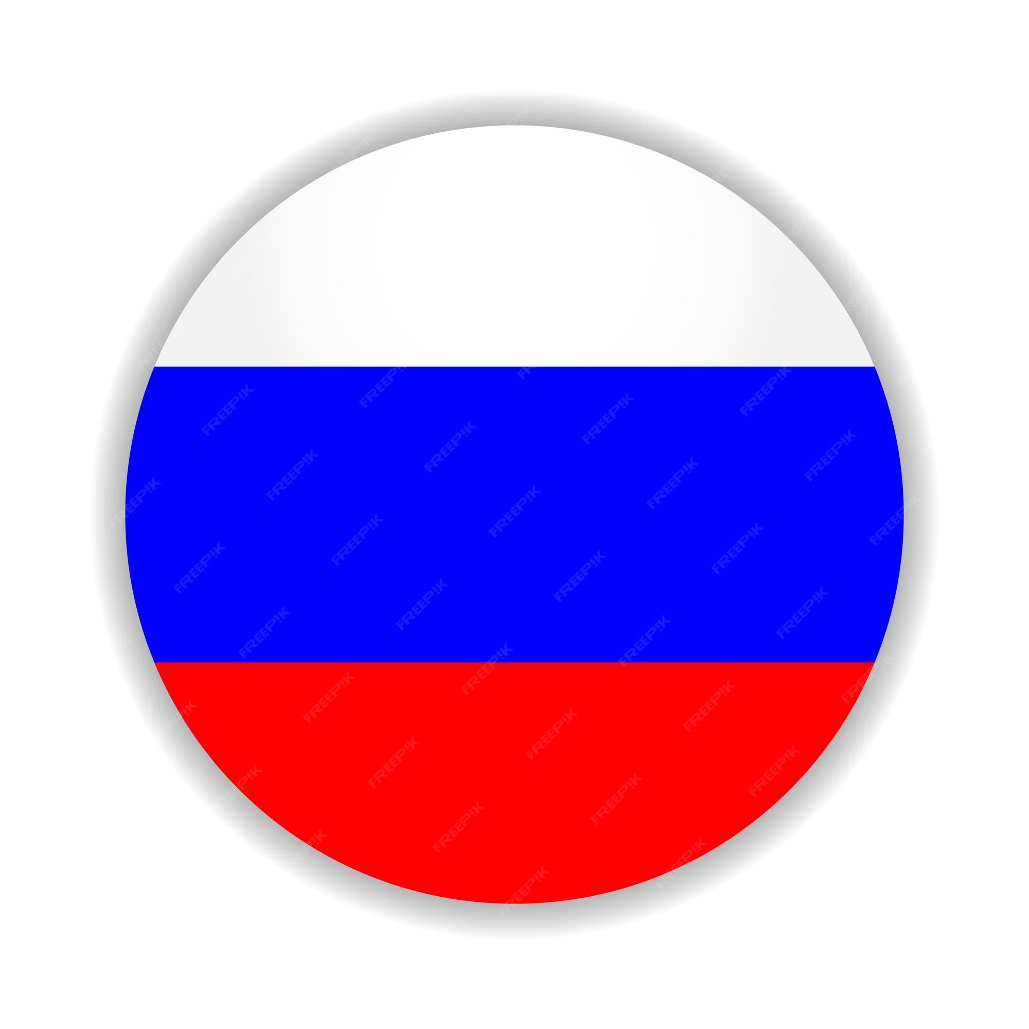 Premium Vector  Round flag of russia. vector illustration.