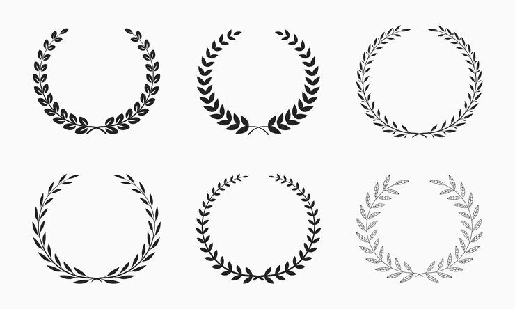 round floral and frames