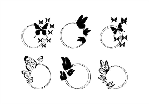 Round Frame Butterfly