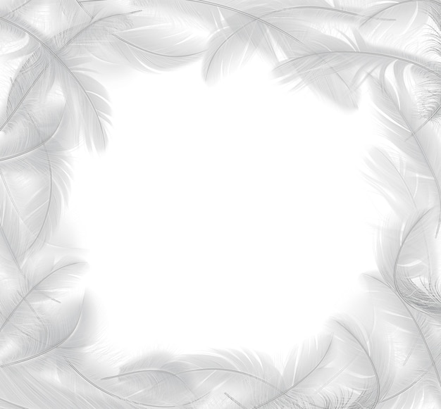 Вектор Круглая рамка птичьих перьев реалистичная векторная иллюстрация