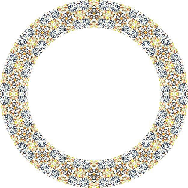 Vector round frame with abstract pattern copy space vector clip art