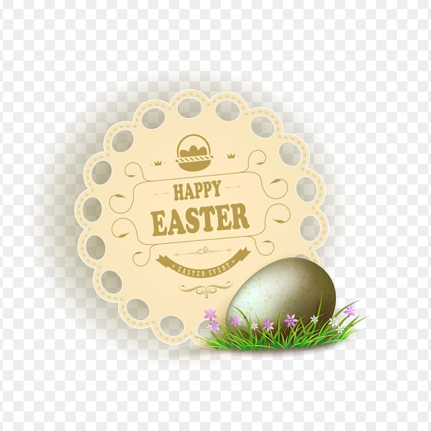 Round frame with an easter egg