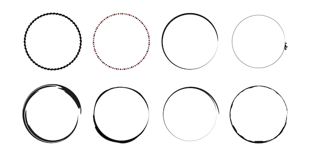 Vector round frames design decorative frame collection vector graphics