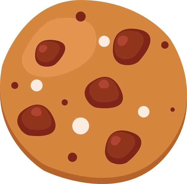 Vector round ginger cookie