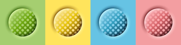 원형 텍스처 패턴이 있는 둥근 유리 양각 여러 가지 빛깔의 밝은 효과