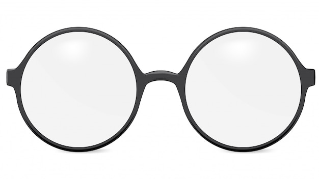 Вектор Круглые очки, изолированные на белом фоне