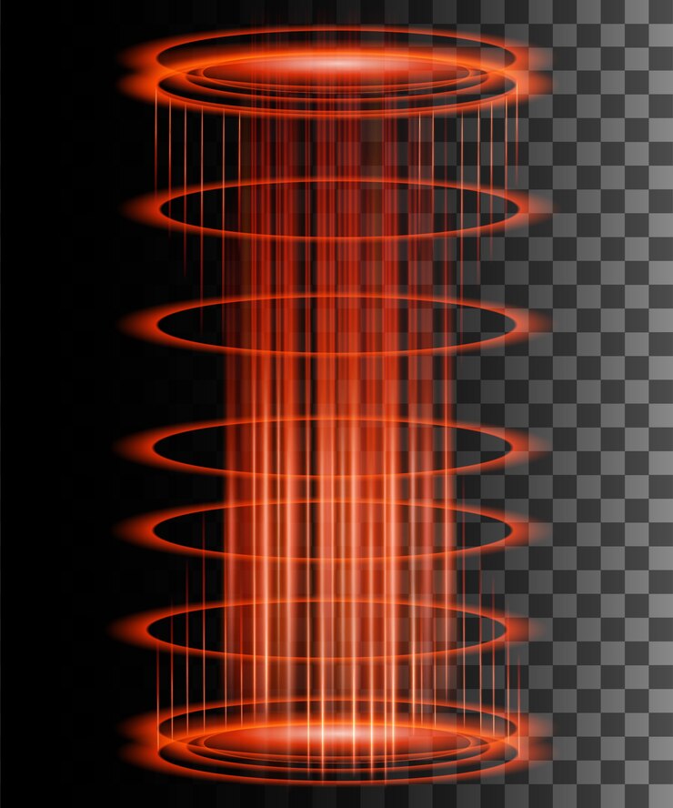 Round glow rays with sparks Magic fantasy portal Futuristic teleport