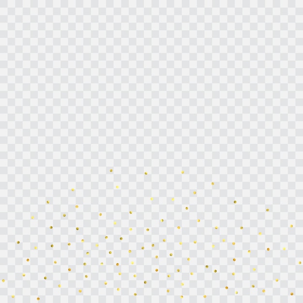 Vector round gold confetti.