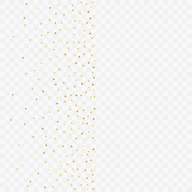 Vector round gold confetti.