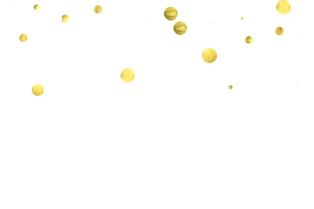 Vector round gold confetti.