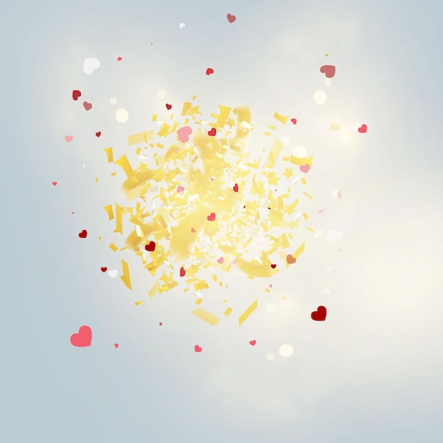 Premium Vector Round gold glitter luxury sparkling confetti.