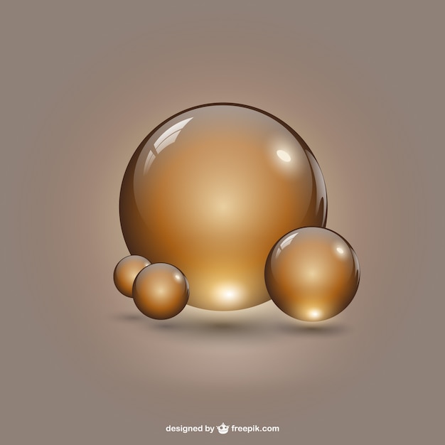 Vector round golden shapes template