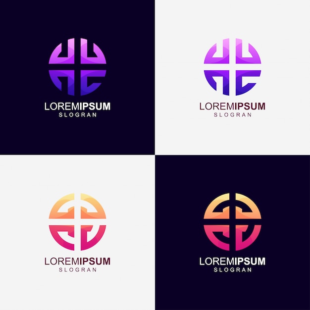 Round gradient color logo