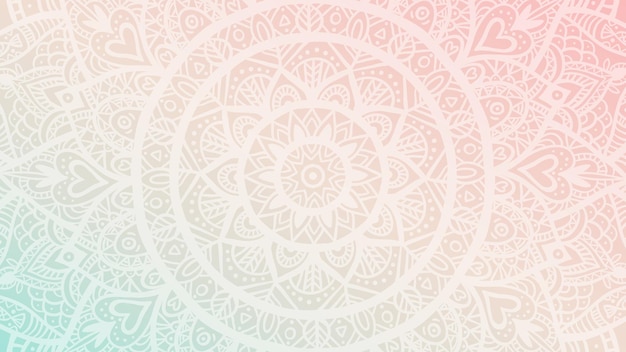 Premium Vector  Round gradient mandala on white isolated background.  vector boho mandala in pastel colors. mandala with floral patterns. yoga  template