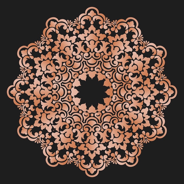 Round lace with damask and arabesque elements