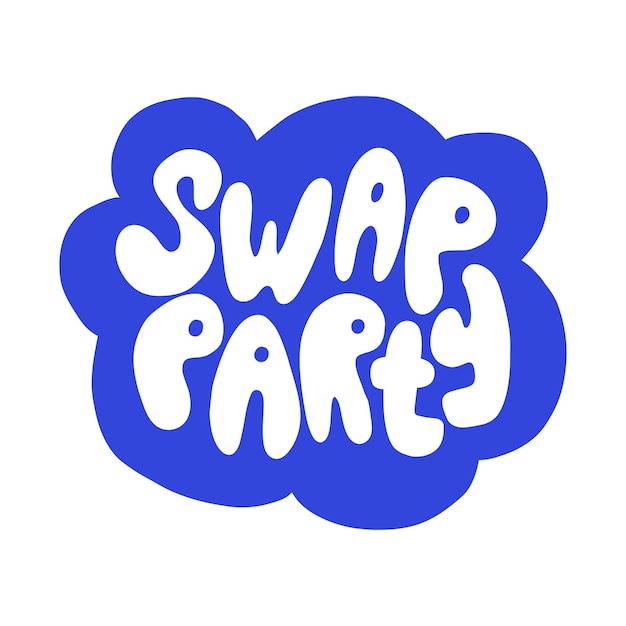 Круглые буквы для надписи Swap party