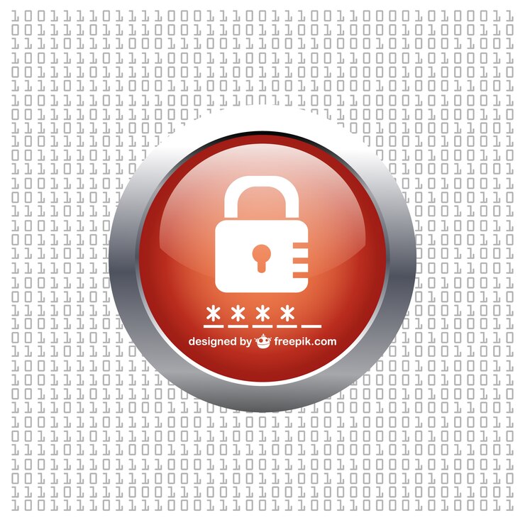 Vector round lock logo 