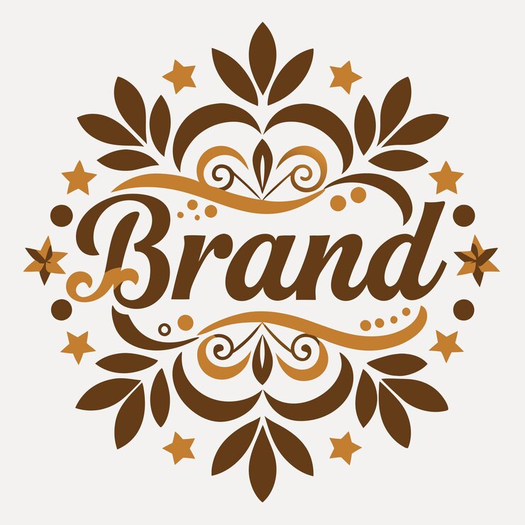 वेक्टर a round logo that saysbrandon it