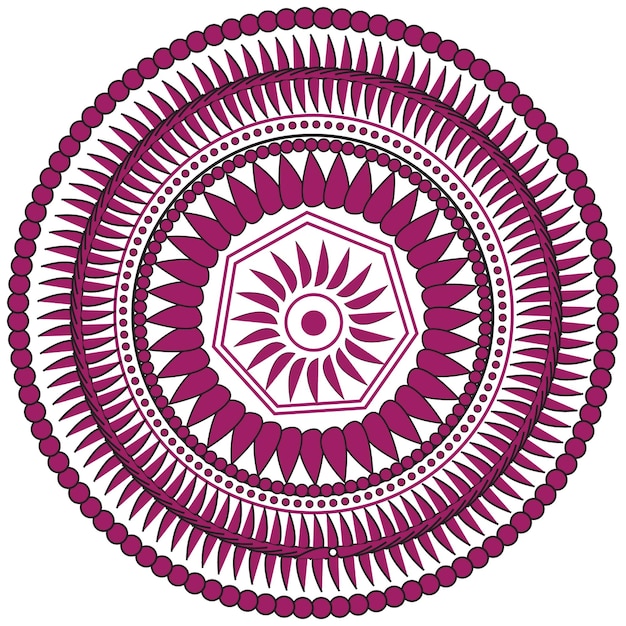 Vector round mandala design