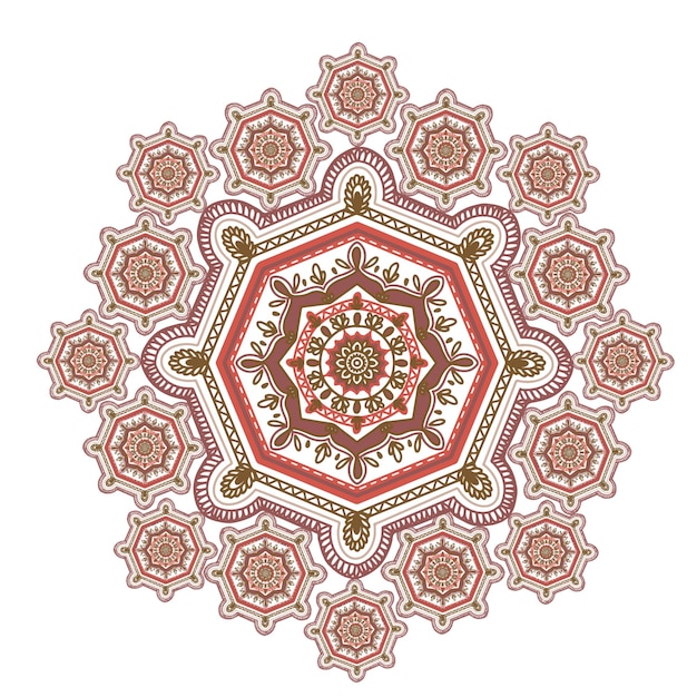 Round mandala vector indian design for henna tattoo yoga mehendi