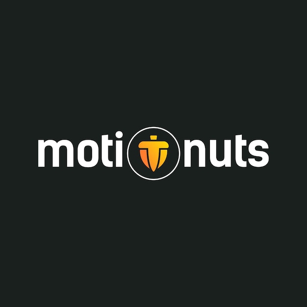 Vector round nuts logo with m letter