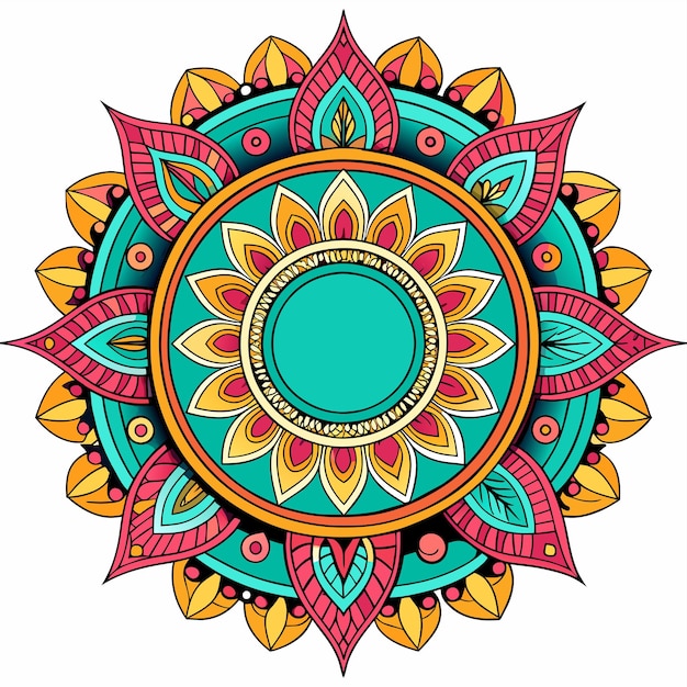 round ornament frame or Circular pattern in form of mandala