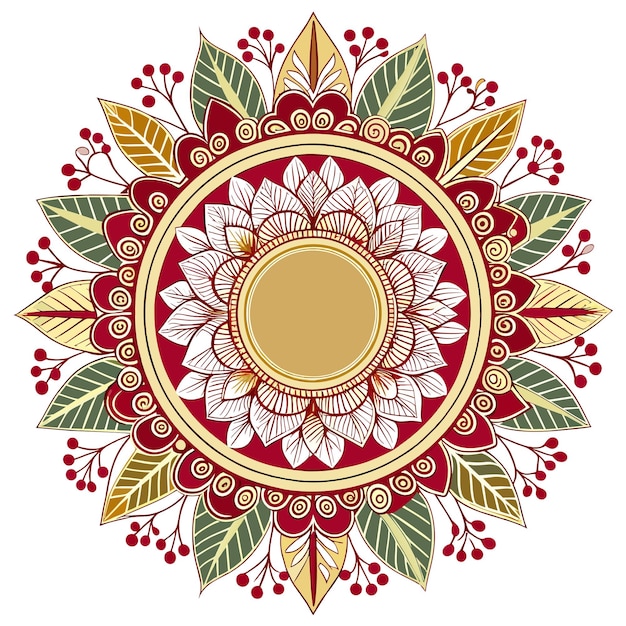 round ornament frame or Circular pattern in form of mandala