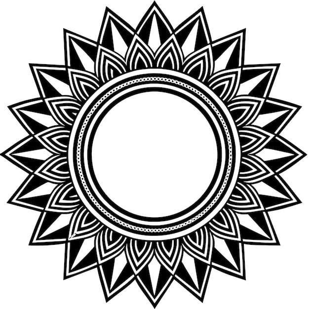 round ornament frame or Circular pattern in form of mandala