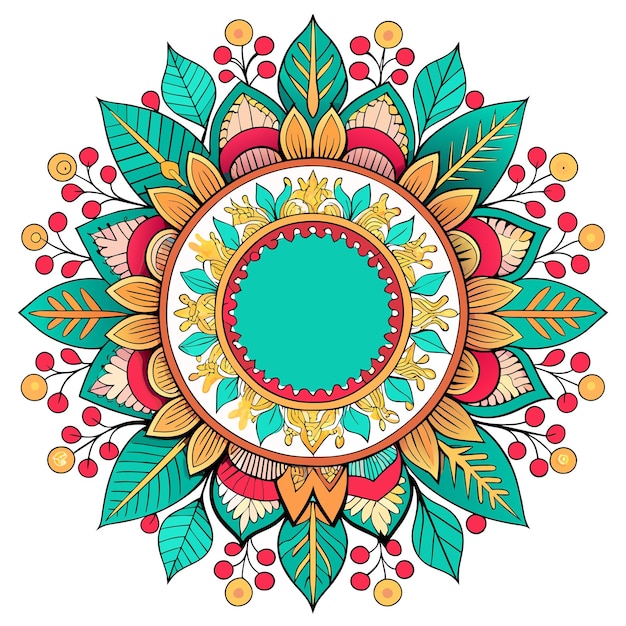 round ornament frame or Circular pattern in form of mandala