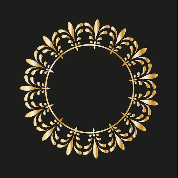 Round ornamental frame, vector illustration.