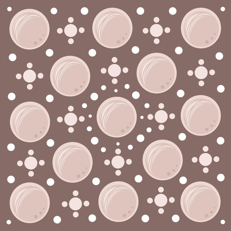 Vector round pearl stone vector illustration
