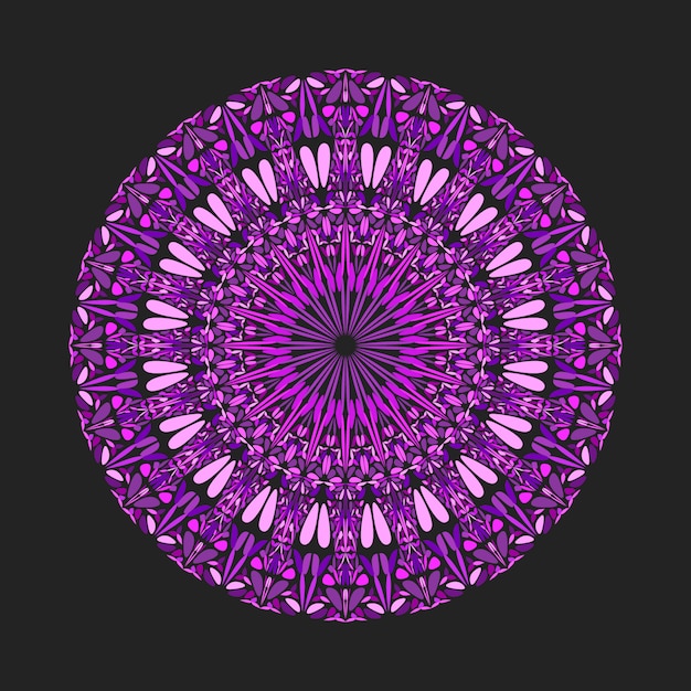 Round petal pattern mandala - ornamental geometrical vector art