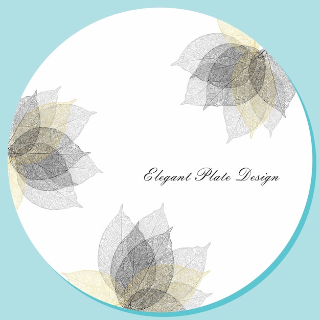 Round plate designDecorative design Elegant vector element