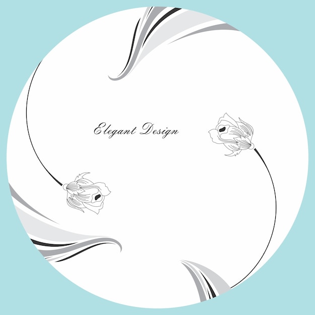 Round plate designDecorative design Elegant vector element