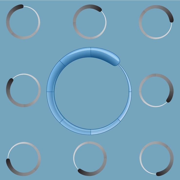 Vector round preloader animation frame