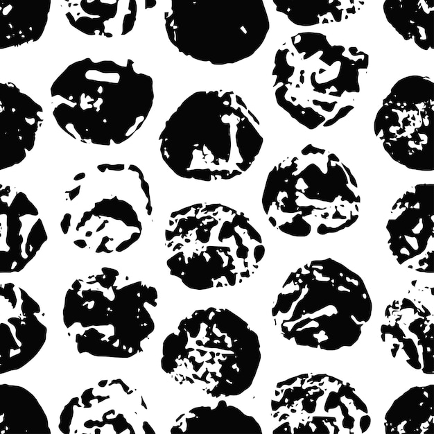 Round prints make up a seamless grungestyle pattern