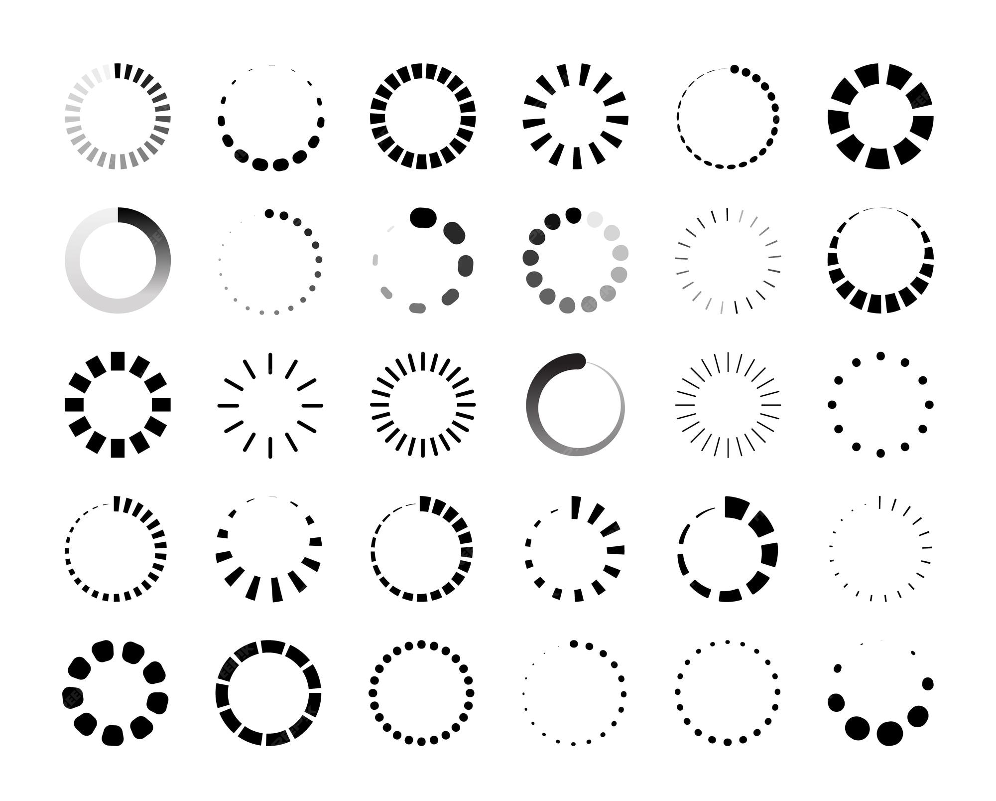 Premium Vector Round progress bar. Circle loader and countdown icon
