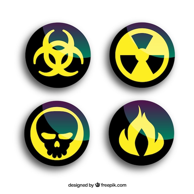 Round radiation warning