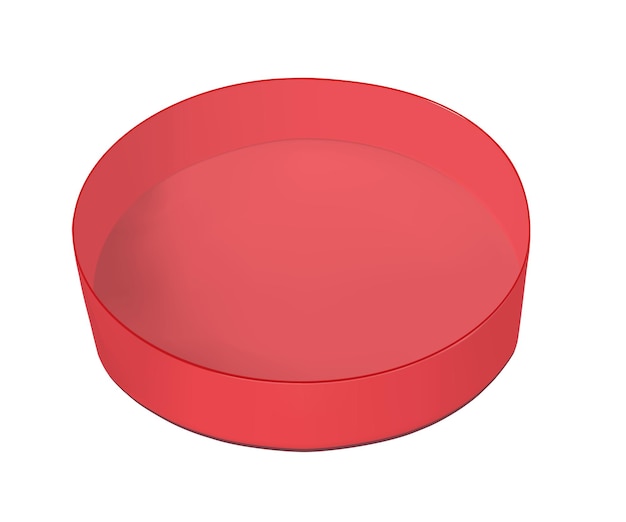 Round red cardboard box for food cookies and gifts