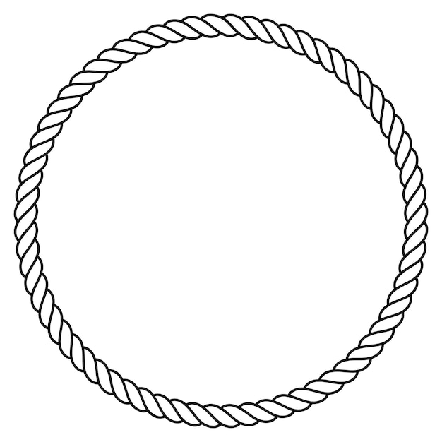 Premium Vector | Round rope frame.