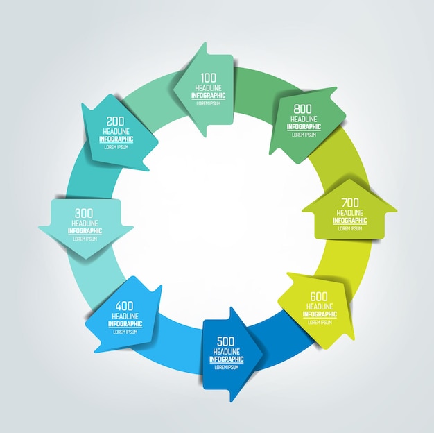 Round scheme Arrows infographic diagram