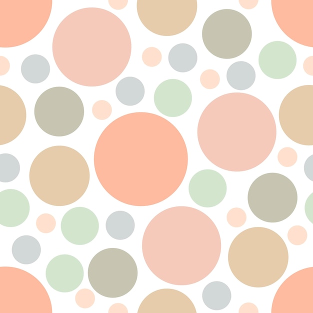 Round seamless pattern. Seamless retro circle pattern. Dotted round seamless background, pattern