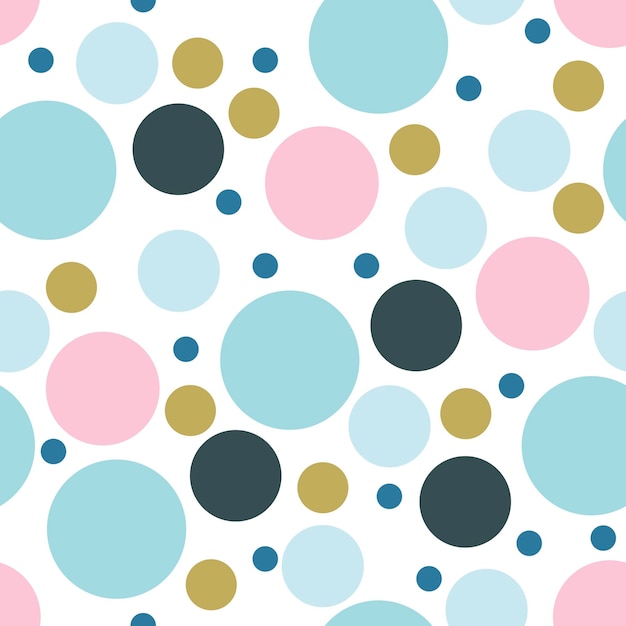 Round seamless pattern. Seamless retro circle pattern. Dotted round seamless background, pattern
