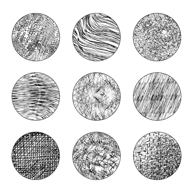 Vector round shape with abstract grunge texture