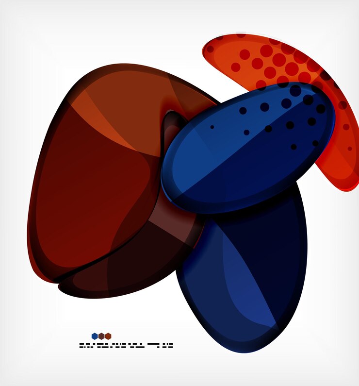 Vector round shapes abstract vector background